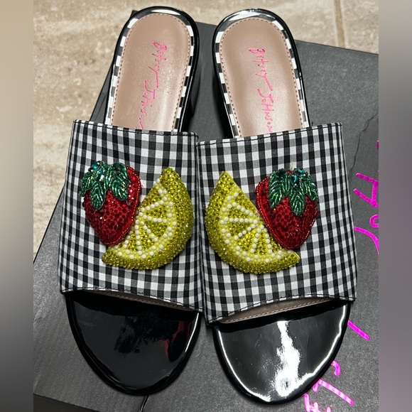🍓🍋 Betsey Johnson Women's Lindyy Slides Sandals🍓🍋SZ 11-NWT - Picture 3 of 14